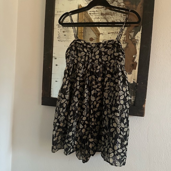 Zara Printed Jumpsuit Romper with Metallic Thread - Picture 4 of 4